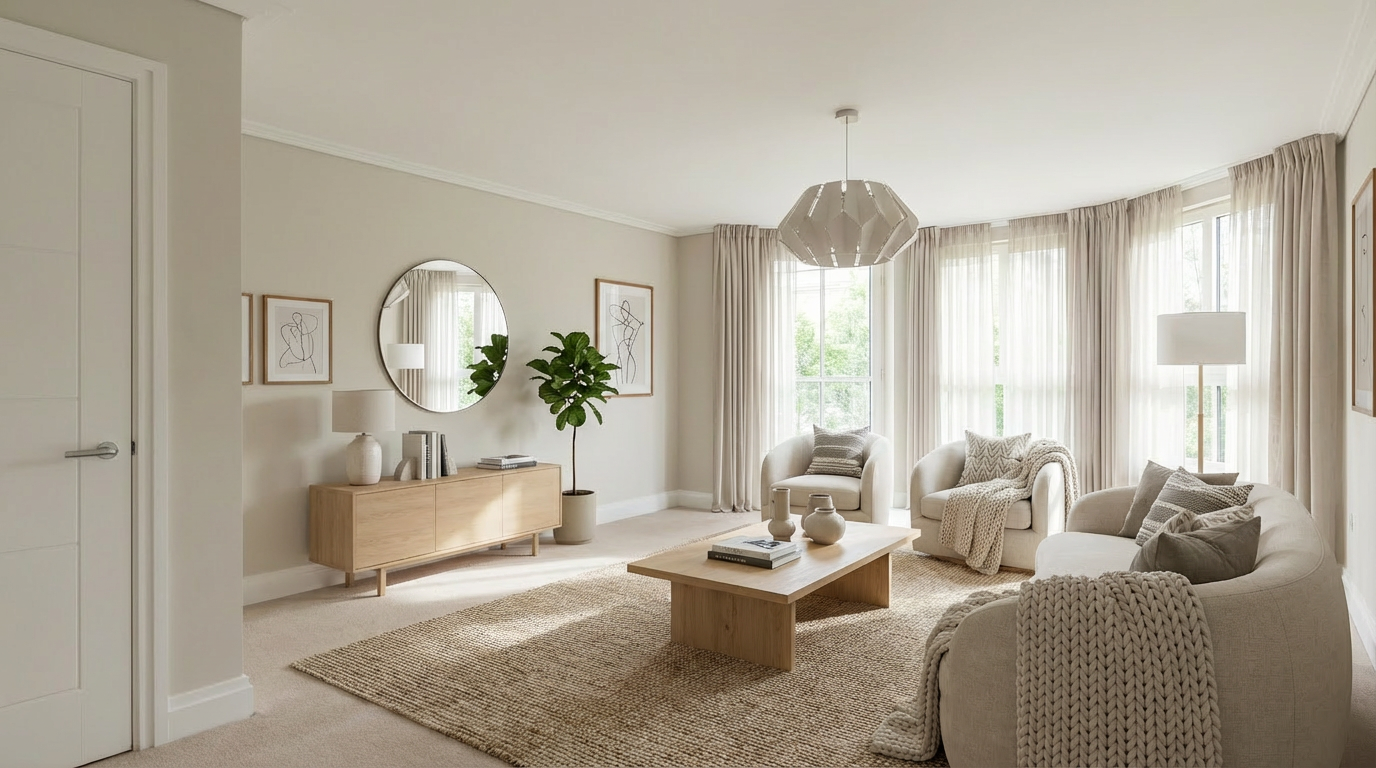 Furnished: complete room visualisation
