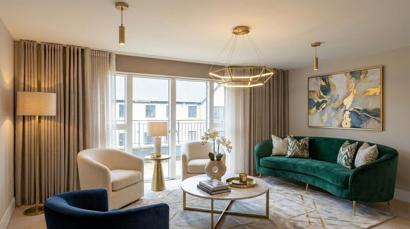 Living room 2: Taupe, Contemporary Luxury