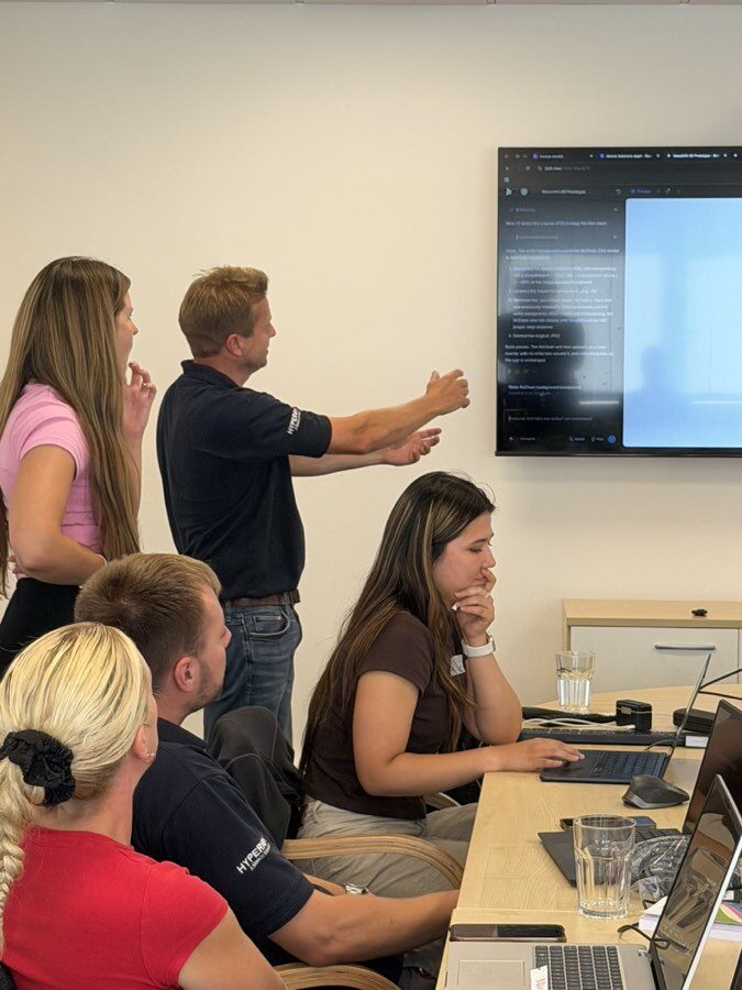 A Meech team presenting their prototype to colleagues