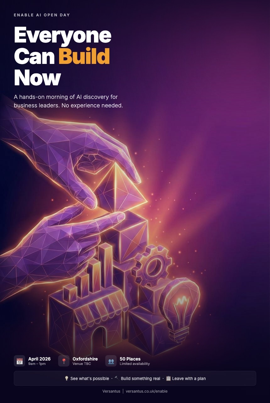 AI for SME leaders Open Day, 21 April 2026, Stonehouse Court